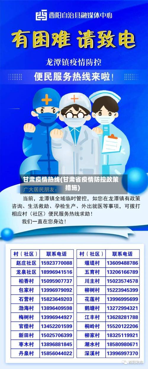 甘肃疫情热线(甘肃省疫情防控政策措施)