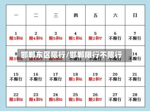 邯郸东区限行/邯郸限行不限行