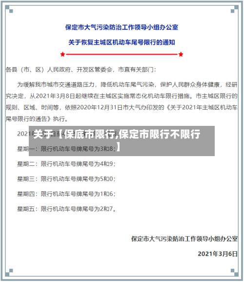 关于【保底市限行,保定市限行不限行】-第2张图片