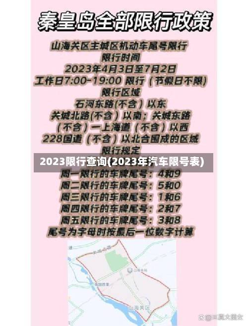 2023限行查询(2023年汽车限号表)-第2张图片