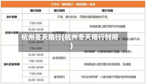 杭州冬天限行(杭州冬天限行时间)-第1张图片