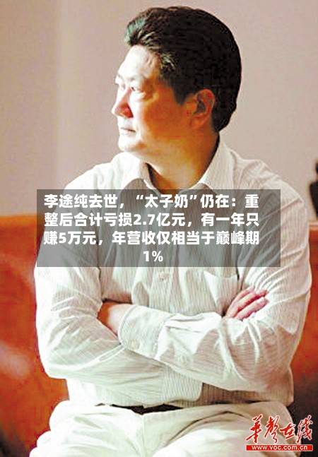 李途纯去世，“太子奶”仍在：重整后合计亏损2.7亿元，有一年只赚5万元，年营收仅相当于巅峰期1%