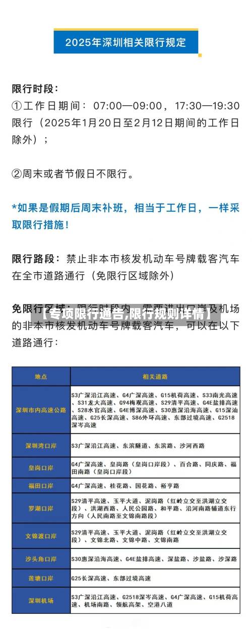 【专项限行通告,限行规则详情】-第3张图片