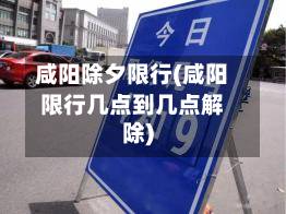 咸阳除夕限行(咸阳限行几点到几点解除)-第1张图片