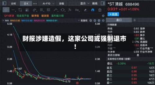 财报涉嫌造假，这家公司或强制退市！
