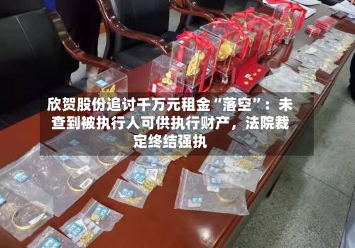 欣贺股份追讨千万元租金“落空”：未查到被执行人可供执行财产，法院裁定终结强执-第2张图片